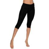 New style yoga pants solid color peach hip tight-fitting slimming sports seven-point side pocket quick-drying fitness women's pants 593472933285-1