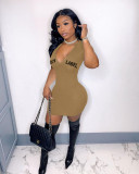 Sexy small embroidered zipper tight dress XR2139