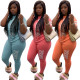 Fashion and leisure letter printing two-piece suit k8101