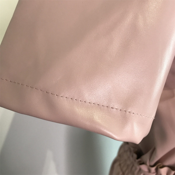 PU leather two-piece suit waist high elastic fashion leather suit WDS210516