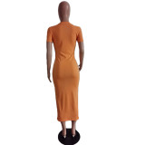 Printed dress W0012