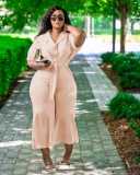 Temperament commuting, solid color wide-legged leisure two-piece suit PQ8656