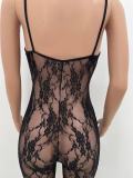 Sexy nightclub lace ruffled big flared jumpsuit YX9286