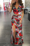 Classic floral hot sale two-piece dress M482