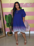 Classic casual gradient solid color dress M1113