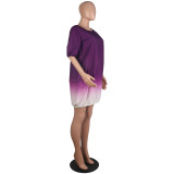 Classic casual gradient solid color dress M1113