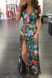Classic floral hot sale two-piece dress M482