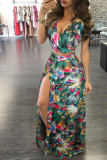 Classic floral hot sale two-piece dress M482