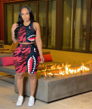 Sexy fashion printed letter camouflage swimsuit two-piece suit YX9282