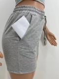 Pure color zipper sweatshirt two piece sports suit YX9285