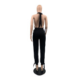 Solid color slim-fit bodice jumpsuit QS51010