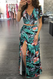 Classic floral hot sale two-piece dress M482