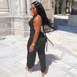 Solid color slim-fit bodice jumpsuit QS51010