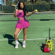 Navel pleated skirt, tennis sports suit, embroidered letter vest, explosive style BN7173