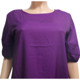 Classic casual gradient solid color dress M1113