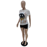 Trendy gradient print T-shirt BN7176