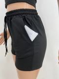 Pure color zipper sweatshirt two piece sports suit YX9285