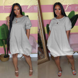 Classic casual gradient solid color dress M1113