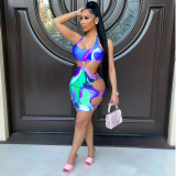 Digital Print Halter Sexy Fashion Casual Dress AC8263