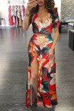 Classic floral hot sale two-piece dress M482