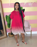 Classic casual gradient solid color dress M1113