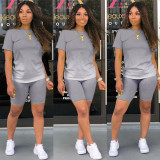 Classic fashion casual gradient solid color two-piece suit M1106
