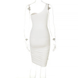One piece lace-up cut-out dress D165365G