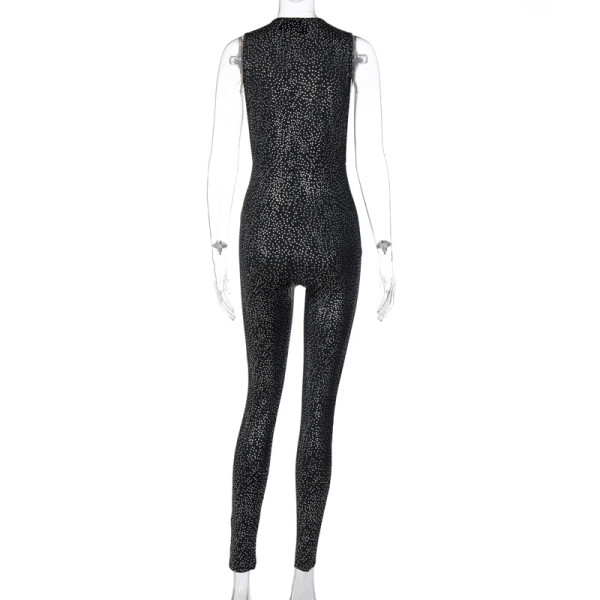 Nightclub Europe and the United States sexy v-neck sequined slim fit pants P072695W