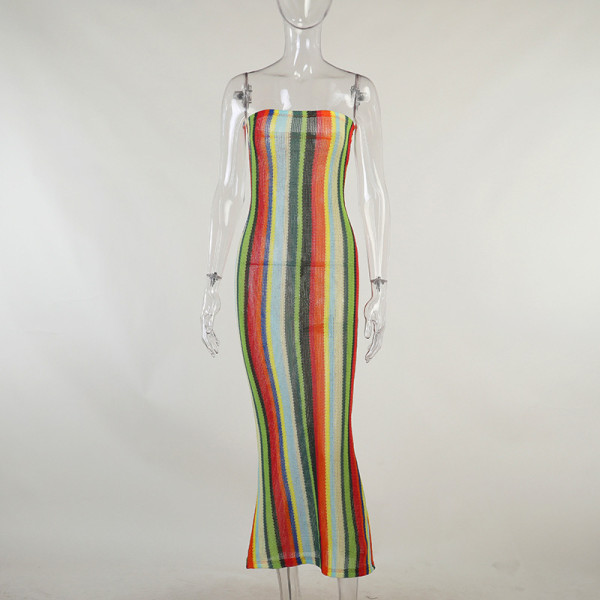 One word tube top temperament was thin dress HY21155