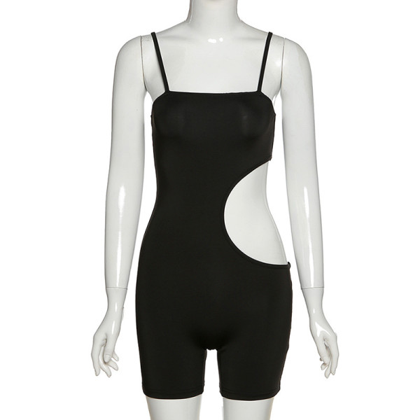 New sexy short cutout sports jumpsuit with suspenders P1738312