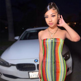 One word tube top temperament was thin dress HY21155