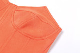 Summer women's new sexy low-cut one-word shoulder-wrapped chest vest and hip shorts casual suit K21S04399