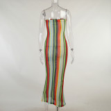 One word tube top temperament was thin dress HY21155