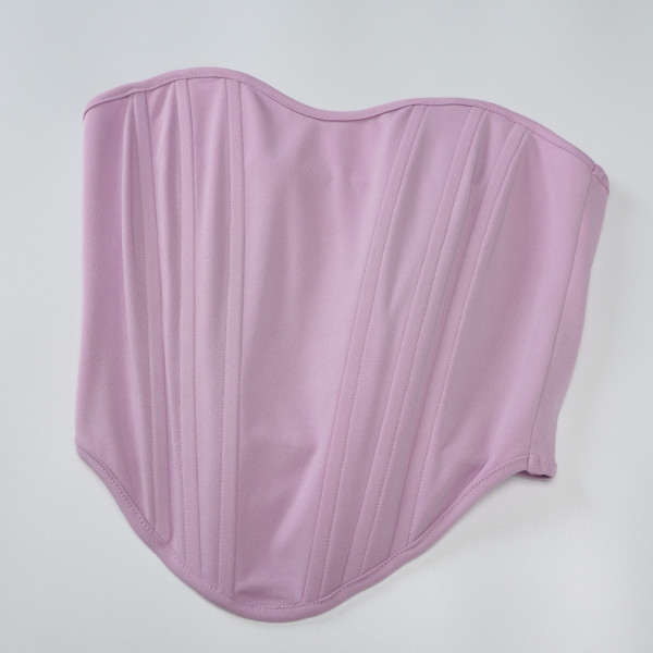 New solid color chest-wrapped sexy halter top tight-fitting buttocks short skirt two-piece suit S165371