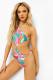 New beach one-piece printed bikini plus size swimsuit M7010