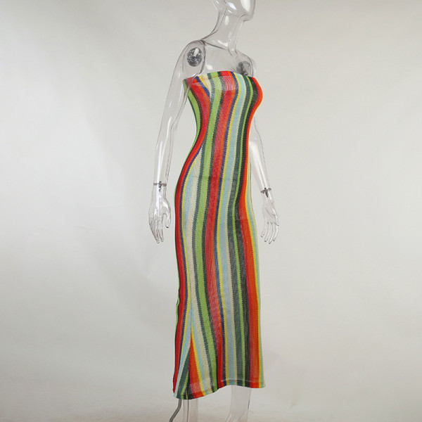 One word tube top temperament was thin dress HY21155
