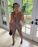 Digital print summer jumpsuit A8610