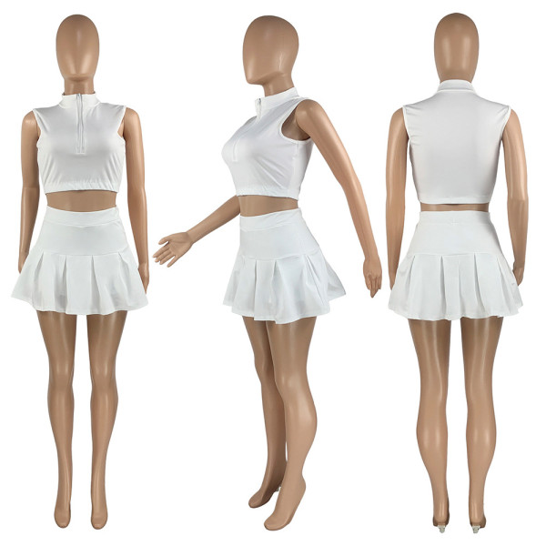 Sexy lace skirt, tennis skirt, sports and leisure two-piece suit, safety pants HR8178