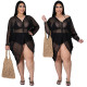 Sexy thin see-through shirt plus size long skirt ladies pajamas uniform temptation N7260