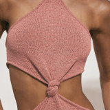 New Halter Halter Sexy Holiday Hollow Slim Dress JY21056