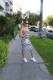Regular striped sexy fashion bag hip dress W9300