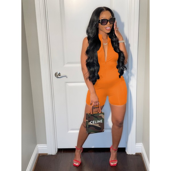 Sexy naked back crossover camisole jumpsuit L2612