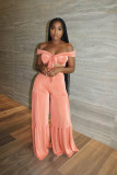 Glossy Korean velvet solid color wide-leg suit BN177