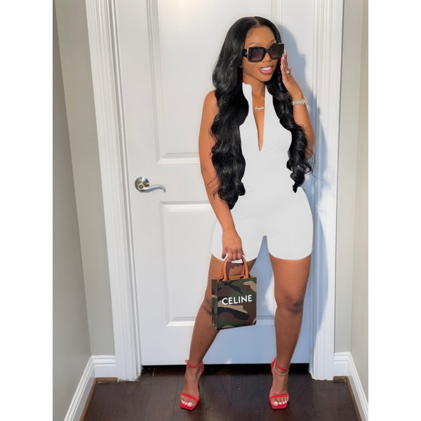 Sexy naked back crossover camisole jumpsuit L2612