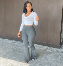 New sexy casual skinny big flared trousers MH5012