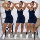 Women's casual camisole solid color dress Y8082