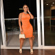 Pure color double-sided brushed casual pleated drawstring sleeveless slim skirt M9072
