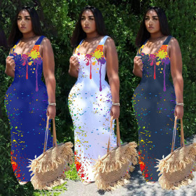 Inkjet print dress DL8082