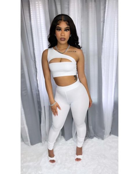 Nightclub solid color sexy non-standard two-piece vest TY00001