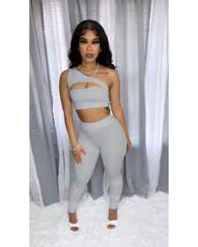 Nightclub solid color sexy non-standard two-piece vest TY00001